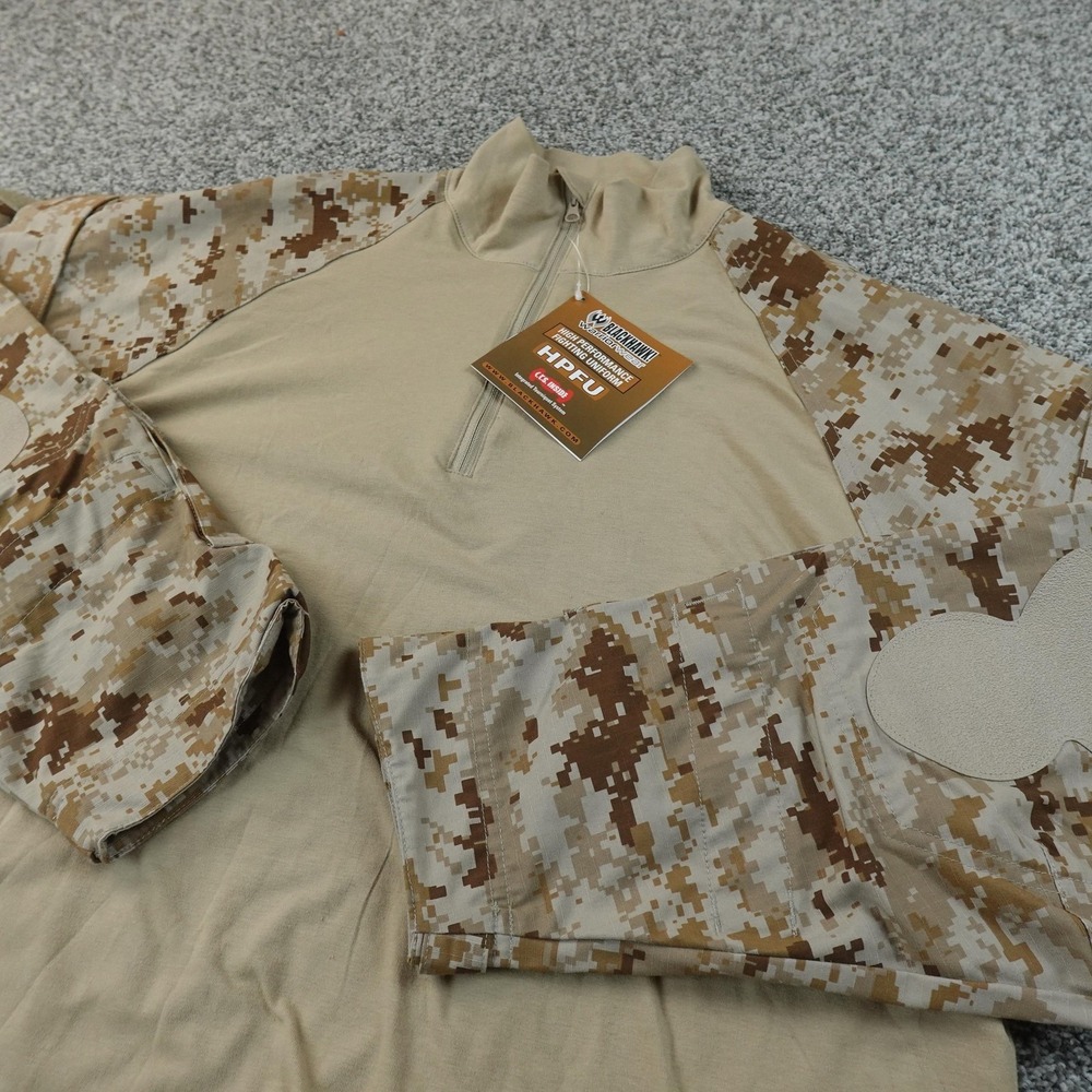 NEW Blackhawk Shirt Mens 2XL Desert Camo HPFU ITS 1/4 Zip Long Sleeve Military